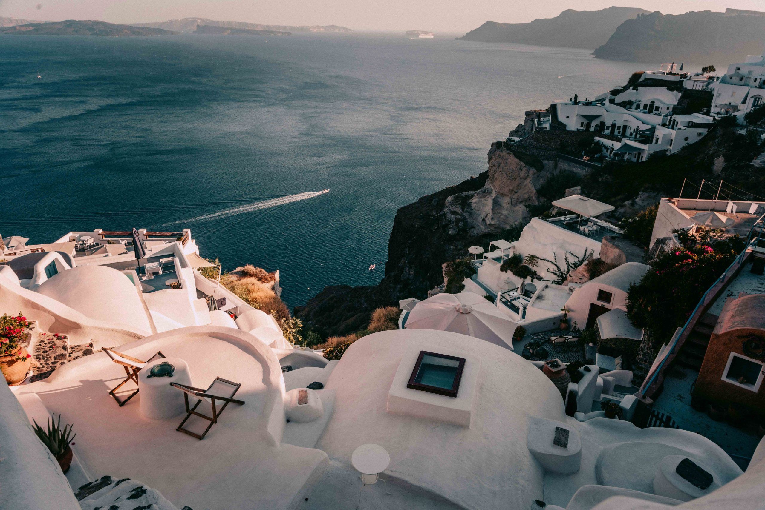 Oia village and caldera view on the North Santorini private tour